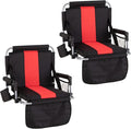 HIGH POINT SPORTS Foldable Stadium Seat Portable Folding Stadium Chairs Padded Bleacher Seat Cushion Bleacher Chair with Armrest and Cup Holder
