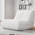 Bean Bag Chairs for Adults, BeanBag Reading Chair Memory Foam Couch, Floor Chair Soft Teddy Material, Comfy Reading Nook Chairs for Bedroom Living Room Office (White)