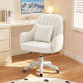 WXJHL Home Office Chair Velvet Vanity Chairs Cute Makeup Desk Chair with Wheels Mid Back Computer Chairs Height Adjustable Small Swivel Rolling Task Chair