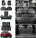 Floor Mats for 2020-2025 2026 Ford Explorer Accessories, Cargo Mat with Backrest Mat All Weather TPE Waterproof for Ford Explorer 6 Passenger Captain Seat ST Accessories 2025 2024 2023