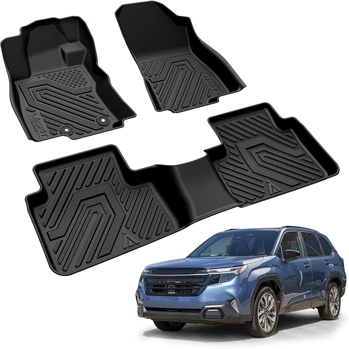 LASFIT Floor Mats for Subaru Forester 2026 2025 (Not Fit Hybrid & 2025 Wilderness), All Weather TPE Custom Fit Floor Liners for Subaru Forester 2025-2026 Base/Premium/Sport/Limited/Touring Car Mats