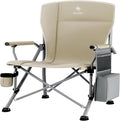 XL Premium Camping Chair - 400lb Capacity, Oversized 23.7" Wide Seat, Heavy Duty 600D Oxford Fabric, Padded Camping Chair Portable for Outdoor, Beach, Tailgate Parties Desert Taupe