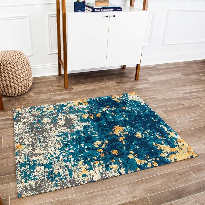 Anji Mountain Rug'd Office Chair Mat for Carpet & Hardwood Floor - Jacquard Woven Top, Anti-Slip Backing, Low Pile, Floor Protector Desk Chair Mat, Office Rugs for Rolling Chairs (40 x 54)