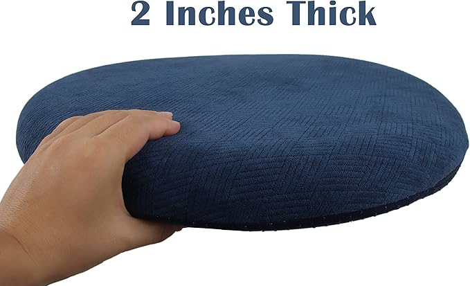 Sigmat Memory Foam Seat Cushion Anti-Slip Soft Round Stool Cushion Chair Pad 20 Inch Camel