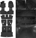 Floor Mats Fit for 2024 2025 Lexus TX350 TX550h+ 6 Seats Second-Row Captain's Chairs Floor Mats & Trunk Mat with Backrest Mats and 2nd Backrest Mats Replacement for Lexus TX Accessories
