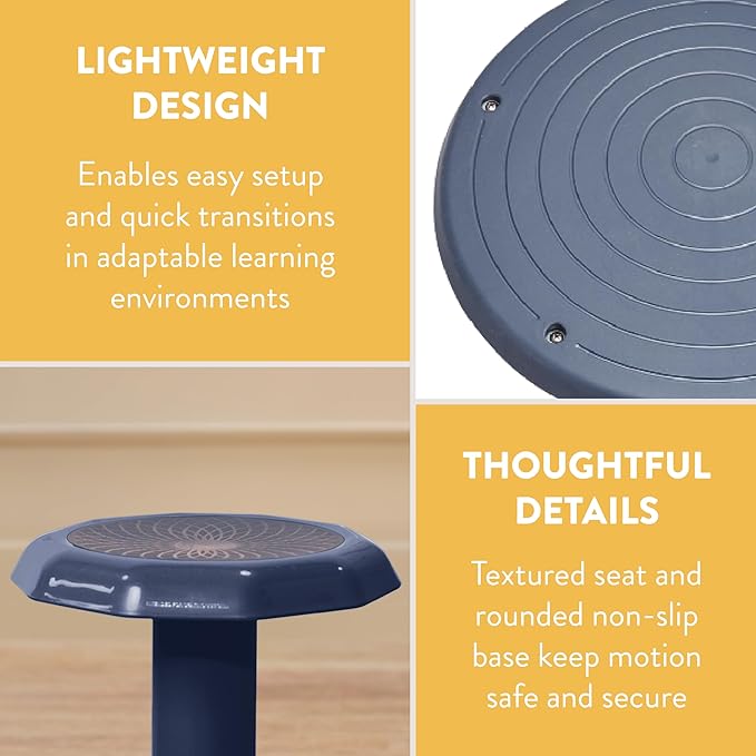 Wobble Stool, 18", Flexible Seating, Navy