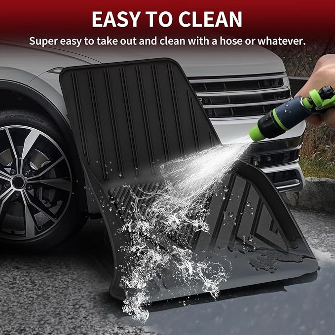 LASFIT Floor Mats Fit for Volkswagen VW Tiguan 2024 2023 2022 2021 2020 2019 2018 All Models, Custom Fit TPE All Weather Waterproof Anti-Slip Floor Liners 1st & 2nd Row Car Mats, Black