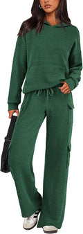 PRETTYGARDEN 2 Piece Sets for Women Fall 2026 Sweatsuits Outfits Lounge Matching Hoodie Set Travel Track Suits Winter Clothes