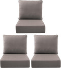 Luxury Outdoor Seat Cushion Set-22 x 24 x 6 Inch Outdoor Chair Cushions with Water Resistant & Removable Cover Outdoor Cushions for Patio Furniture Chair Sofa Couch