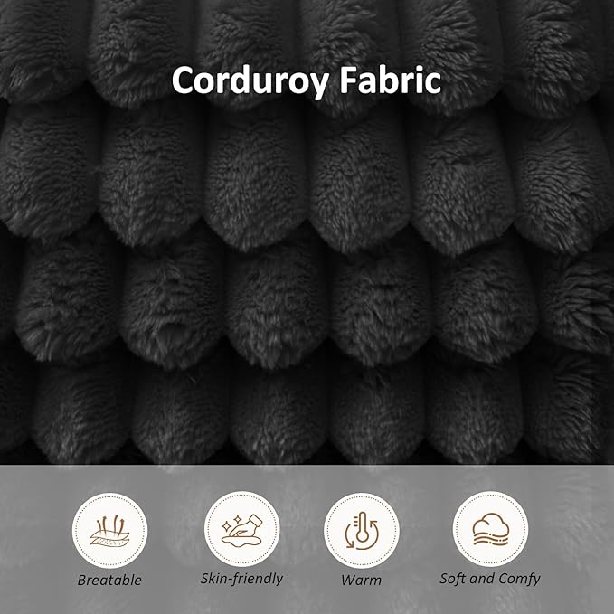 Giant Bean Bag Chair Oversized for Living Room Round Boneless Chair Corduroy Chaise Lounge for Adults Memory Foam Big Accent Sofa Lounge Floor Sofa for Gaming Reading Relax No Assembly Required