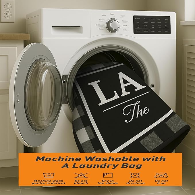 Farmhouse Laundry Room Rug Runner 24"X72" Kitchen Mat Washable Entryway Rugs Soft Non Slip Laundry Carpets Comfort Standing Desk Mats,Carpet for Sink,Office,Laundry Room Decor Accessories