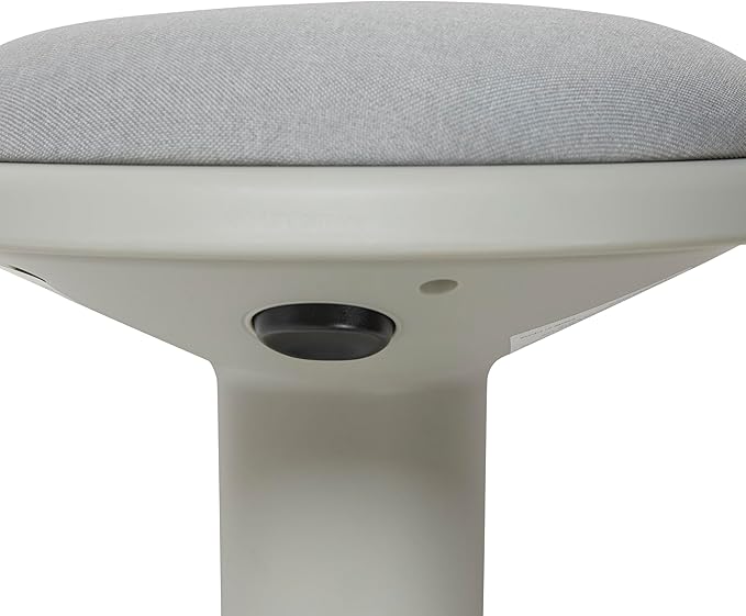 Adjustable Wobble Stool with Cushion, Flexible Seating, Light Grey