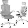 balmstar Office Chair,Ergonomic Comfy Home Desk Chair with 350LBS Capacity,High Back Gaming Chair with Wheels,Mesh Computer Chair,Lumbar Support, Adjustable Headrest,Flip-up Armrest