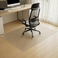 VETROUVE Flower Chair Mat for Carpet 46" x 55" Tempered Glass Floor Mat on Carpet or Hard Floor with 4 Anti-Slip Pads, 1/5" Thick
