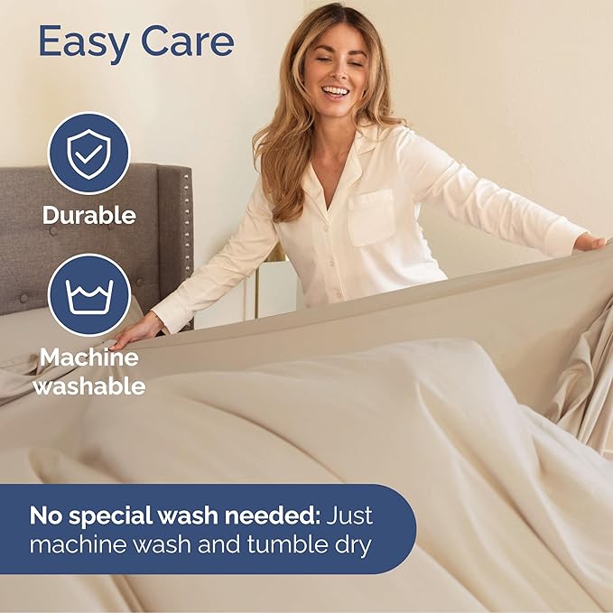Extra Deep Pocket Full Sheets - 4 Piece Breathable & Cooling Bed Sheets - Hotel Luxury Bed Sheet Set - Soft, Wrinkle Free & Comfy - Easily Fits Extra Deep Mattresses - Deep Pocket Wheat Sheets Set