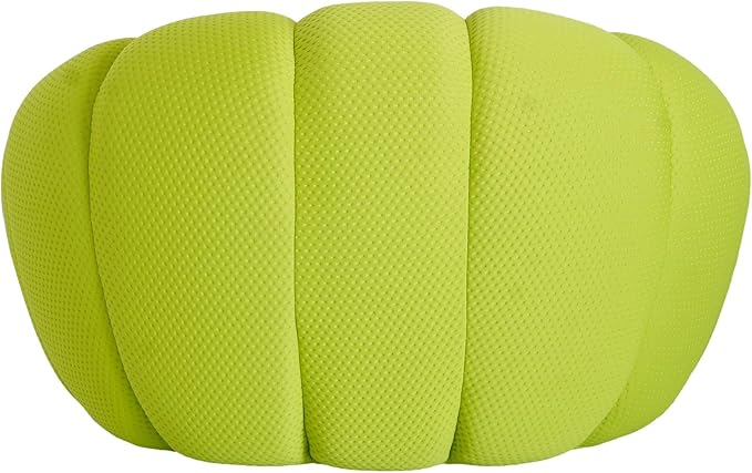 JACH Oversized Bubble Couch Chair, 49.21'' Modern Lazy Floor Sofa, Upholstered Mesh Fabric Bubble Sofa, 3D Honeycomb Shape Curved Couch for Living Room, Apartment, Small Space (Fluorescent Green)