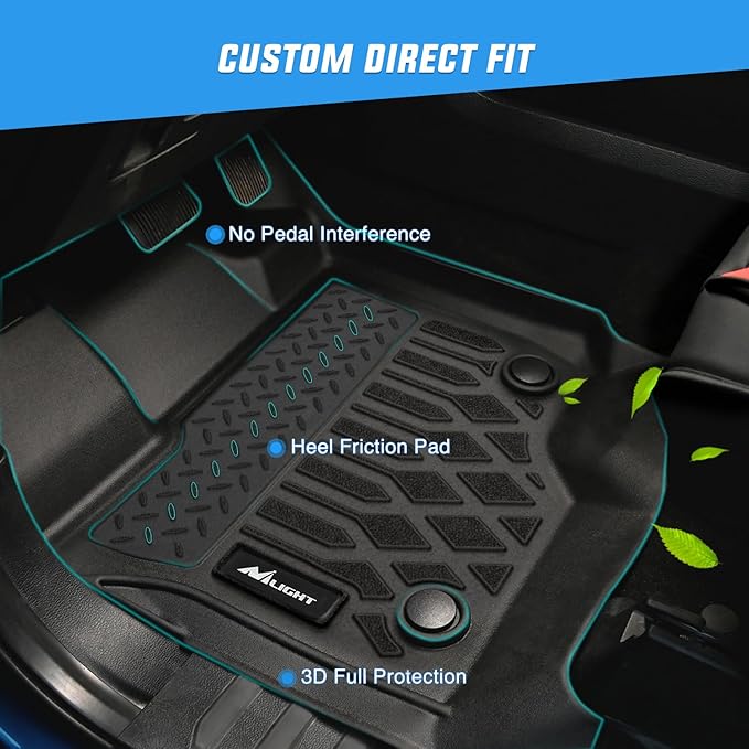 Nilight TPE Floor Mats for Toyota 4Runner 7 Seats Only 2025 2026 All Weather Custom Fit Heavy Duty Floor Liners