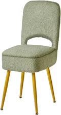 IBUYKE Small Storage Vanity Stool with Folding Backrest, 12.99" x 13.78" x 31.5" Square Teddy Velvet Ottoman, Makeup Chair for Living Room, 4 Metal Legs with Anti-Slip Feet, Green WBD027D