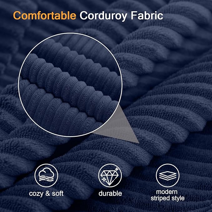 MeMoreCool Folding Sofa Bed Queen Corduroy Convertible Sleeper Chair – 2‑in‑1 Floor Sofa to Queen‑Size Bed | High‑Density Foam with Pillows | Removable Machine‑Washable Covers