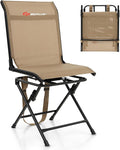 Goplus Hunting Chair, 360° Swivel Hunting Blind Chair with Carrying Strap, 330LBS Capacity, Folding Silent Deer Hunting Chair, Portable Ground Blind Chair for Fishing Camping, No Assembly