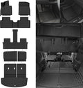 All Weather Floor Mats for 2026 Hyundai Palisade Gas 8 Seats Floor Mats & Trunk Mat with Backrest Mats & 2nd Backrest Mats for Palisade Accessories Odorless Anti-Slip Floor Liner(Not for SE)
