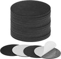 30-Pack Lamp Base Felt, 4 Inch Dia. 2mm Thick Self Adhesive Round Fabric Felt Pads for Lamp/Furniture/DIY, Non-Slip Fiber Backed Patch Circles with Adhesive Backing [Black]