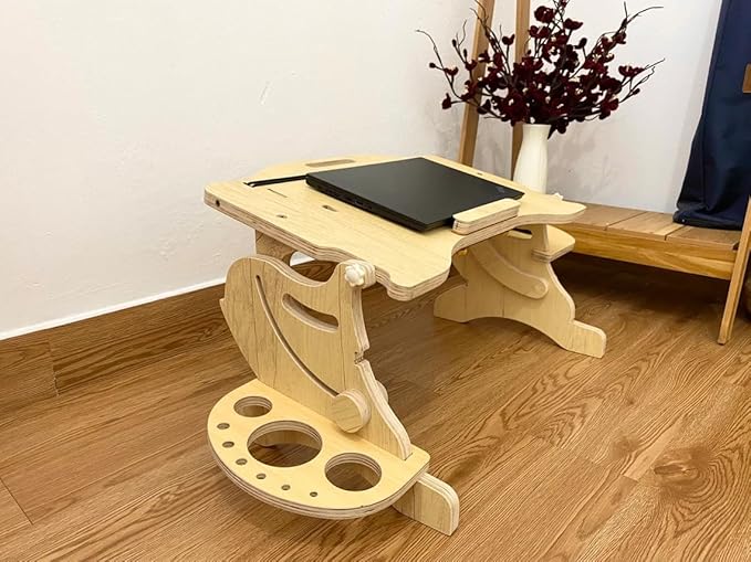 Laptop Desk Designed for Lying Down Sitting Posture, Helping to Relax The Neck & Back, Various Positions: Sitting Lying On Bed, Sofa, Floor