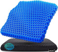 Helishy Gel Seat Cushion, Super Large Gel Cushion Chair Pads with Non-Slip Cover for Home Office Car Seat Wheelchair, Soft Breathable Honeycomb Seat Cushion for Relieve Hip Pain, As Seen On TV