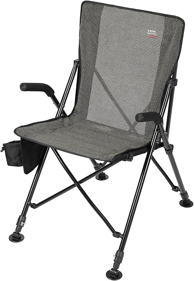 KEMIMOTO Hunting Blind Chair 360 Degree Silent Swivel, 300 Lbs Height Adjustable Quick Folding Portable Comfortable Hunting Deer Fishing Ground Chair