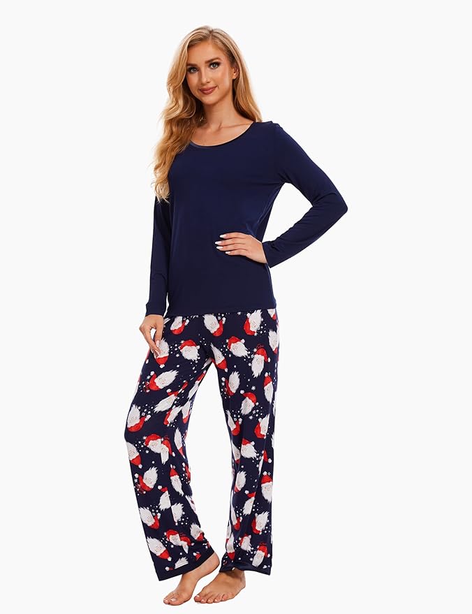 GYS Viscose from Bamboo Women's Pajama Sets Super Soft Long Sleeve Sleepwear Comfy Winter Pjs Sets S-4X