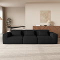 JACH 118" Modular Sectional Sofa, Huge Plus 3 Seater Cloud Couch, Modern Comfy Cloud Couches, Sofas Furniture for Living Room, Office, Apartment, Black
