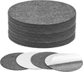 30-Pack Lamp Base Felt, 6.5 Inch Dia. 2mm Thick Self Adhesive Round Fabric Felt Pads for Lamp/Furniture/DIY, Non-Slip Fiber Backed Patch Circles with Adhesive Backing [Grey]