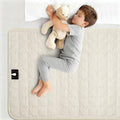 MAOOHON Grounding Mat,Grounding Pad for Bed, Earth Connected Mat with Cotton Silver Fiber,Improves Sleep Wellness(Beige,35x50 Inch)