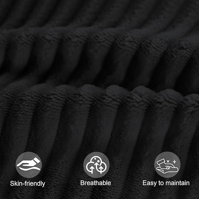 DAMAIFROM 80" Convertible Sleeper Sofa Bed with Soft Pillow, Corduroy Folding Mattress Couch with L-Shape Chaise, Modular Floor Sofa Lounge Couch for Living Room Bedroom Lounge (Black)