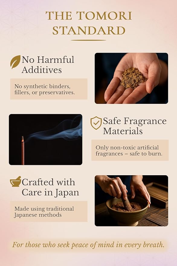 White Tea Luxury Japanese Incense Sticks 60sticks Jasmine Musk Grapefruit Coreless Low Smoke Natural Charcoal Free Non Toxic Aromatherapy Meditation Calming Stress Relief Relaxation Yoga TOMORI