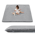 PaPaMat 1.5" Thick Baby Play Mat for Floor, 50x50 Playpen Mat, Pro Soft Flannel Foam Mats Toddler Infant Kids Crawling for Nursery Rug Playroom Living Room Waterproof Easy Care Non-Slip (Dark Grey)