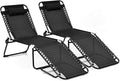 Goplus Chaise Lounge Chair, Folding 5-Postion Beach Lounge Chair with Detachable Pillow, Sunbathing Lounger, Adjustable Tanning Chair for Patio Lawn Pool Yard Outdoor