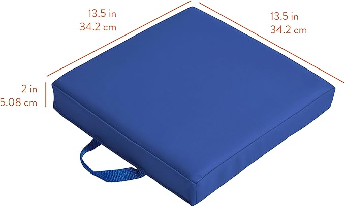 Square Floor Cushions with Handles, Flexible Seating, Blue, 6-Piece