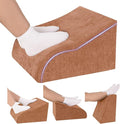 Foot Rest for Under Desk at Work, Ergonomic Under Desk Footrest with Washable Cover for Office, Home & Gaming Leg Elevation Pillow Brown
