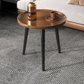 CraftThink Coffee Table, Modern Small Coffee Table with 3 Legs, Wooden Cocktail Table Farmhouse Retro Accent Center Table Side End Table for Living Room Easy Assembly, Brown 19" H x 16" L x 16" W