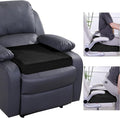 HOMBYS Wedge Recliner Seat Cushion for Long Sitting Chair, Cushion for Elderly Esay to Get Up,5" Thick 20"x20" Large Pressure Relief Seat Cushion for Recliner, Office, Car, Velvet & Foam, Black