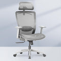 FLEXISPOT OC3 Air Ergonomic Office Chair High Back Computer Chair with Adjustable Lumbar Support/Armrest/, Breathable Mesh Seat Cushion Backrest, Chairs for Home Office Gaming Working, Light Gray