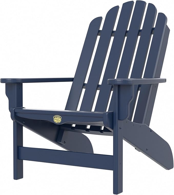 Original Pawleys Island Navy DuraWood Essentials Adirondack Chair – Eco-Friendly Recycled Material, Stainless Steel Hardware, Smooth Fit N Finish, Handcrafted in The Carolinas