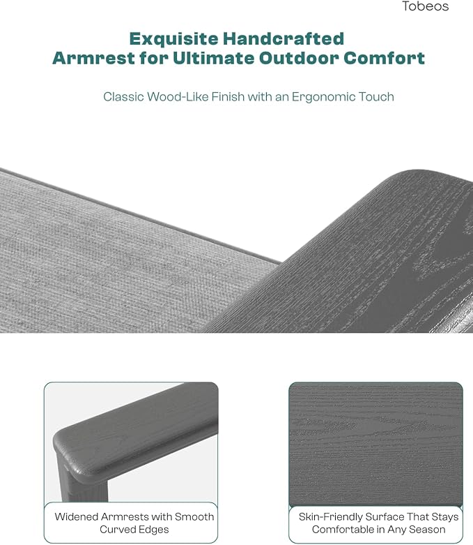 HDPE 10 Piece Outdoor Patio Furniture Set, All-Weather Outdoor Couch Bistro Set with Hick Cushions & Table, Patio Conversation Sets for Lawn, Garden, Porch, Balcony, Deck, Poolside, Grey