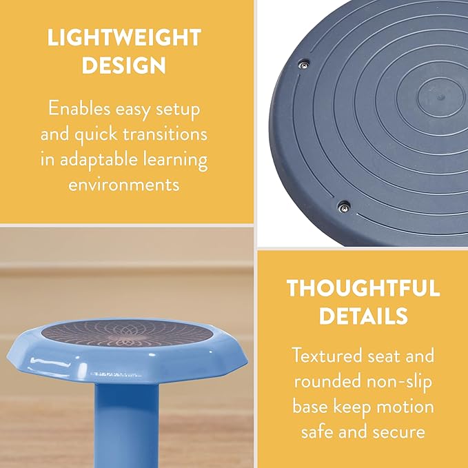 Wobble Stool, 18", Flexible Seating, Powder Blue