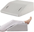 Ruqmuis Leg Elevation Pillow for After Surgery, 6inch Foam Leg Elevating Pillow for Swelling and Blood Circulation, Leg Wedge Pillow for Sleeping, Knee Pillow for Knee Hip Ankle Pain Relief, Grey