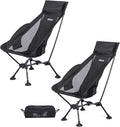 WildCall Lightweight Folding High Back Camping Chair with Head Support, Compact Beach Chair with Anti-Sinking Large Feet and Three Tilt Angles Adjustment