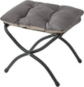 Mordchil HF 15"(H) Folding Ottoman, Foldable Footrest Stool, Portable Small Foot Stool for Couch, Collapsible Foot Rest Ottoman for Sofa, Accent Padded Ottomans for Living Room, Bedroom, Dark Coffee