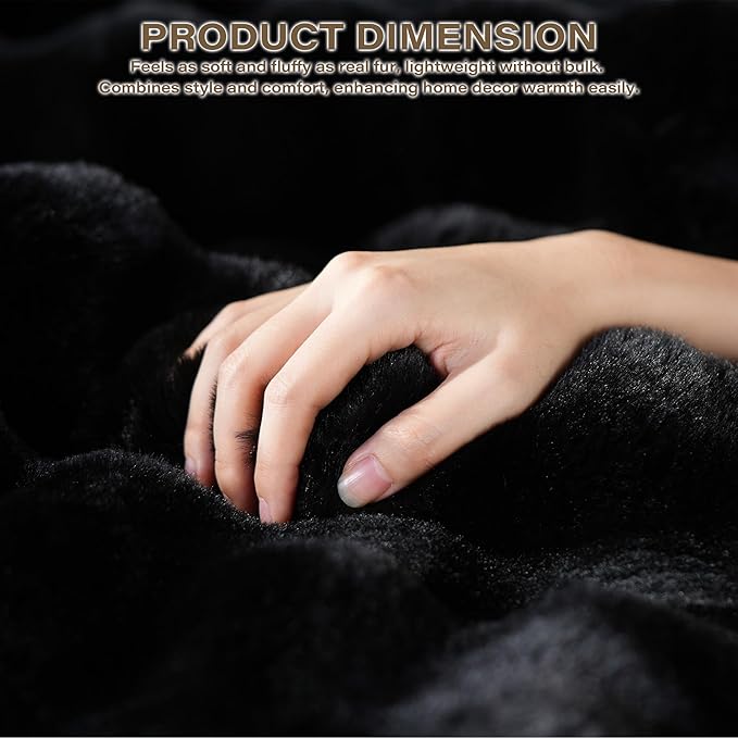 Black Bean Bag Chairs for Adults,Comfy Small Bean Bag Sofa with Back Support,Memory Foam Bean Bag Chair for Kids,Faux Fur Fireside Beanbags Lazy Sofa for Bedroom,Dorm,Apartment,Living Room