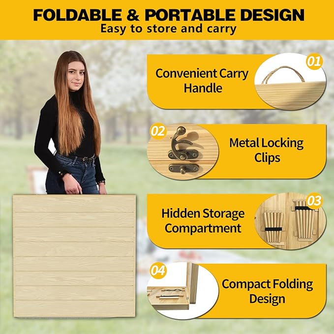 30x60 Inch Boho Low Picnic Wood Table - Foldable Design And And 2 Set Of Wood Table Leg For Sitting On The Floor Low Height Floor Picnic Table Encourage A Laid-back Vibe At Home Or In Nature